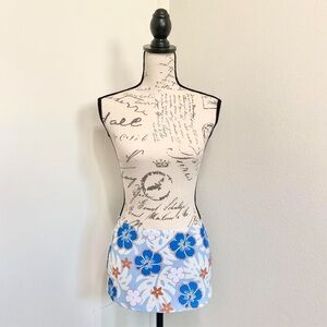Floral Blue and White Skirt